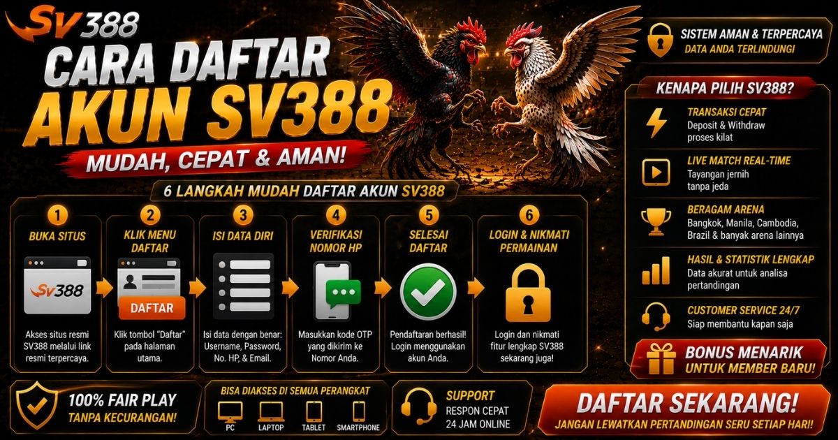Cara Daftar Akun SV388